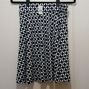NWT Loft Navy and White circle skirt